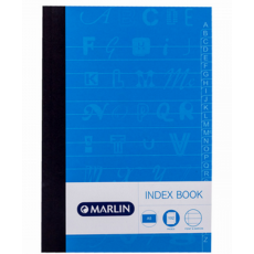 Marlin A5 Hard Cover Index Book A - Z  - 192 Page